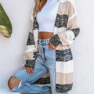 Cupshe Colorblock Knit Cardigan, 100% acrylic